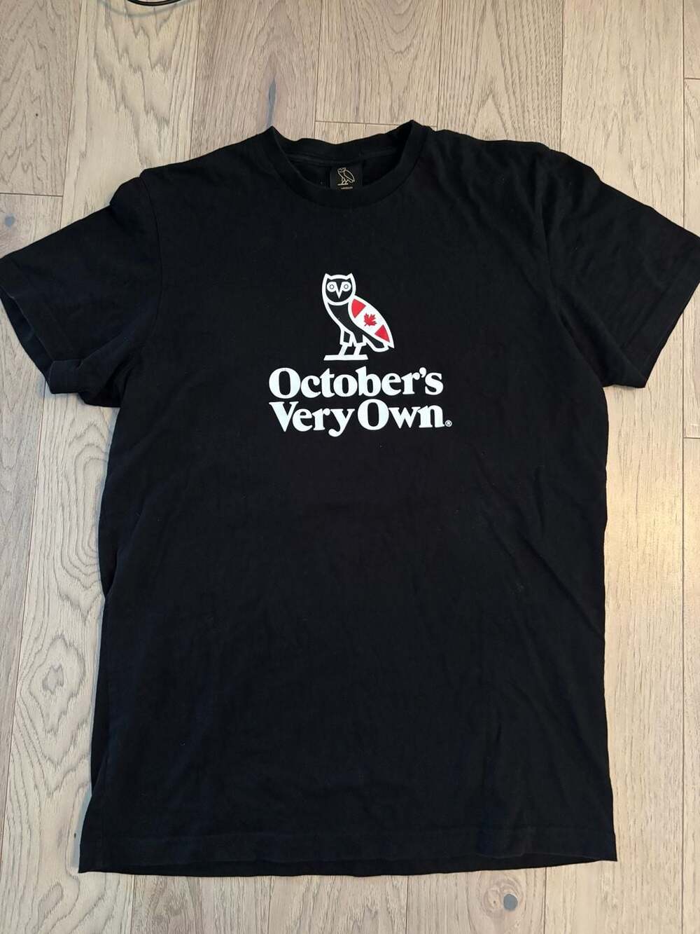 October's Very Own OVO Canadian Flag Owl Logo T-Shirt